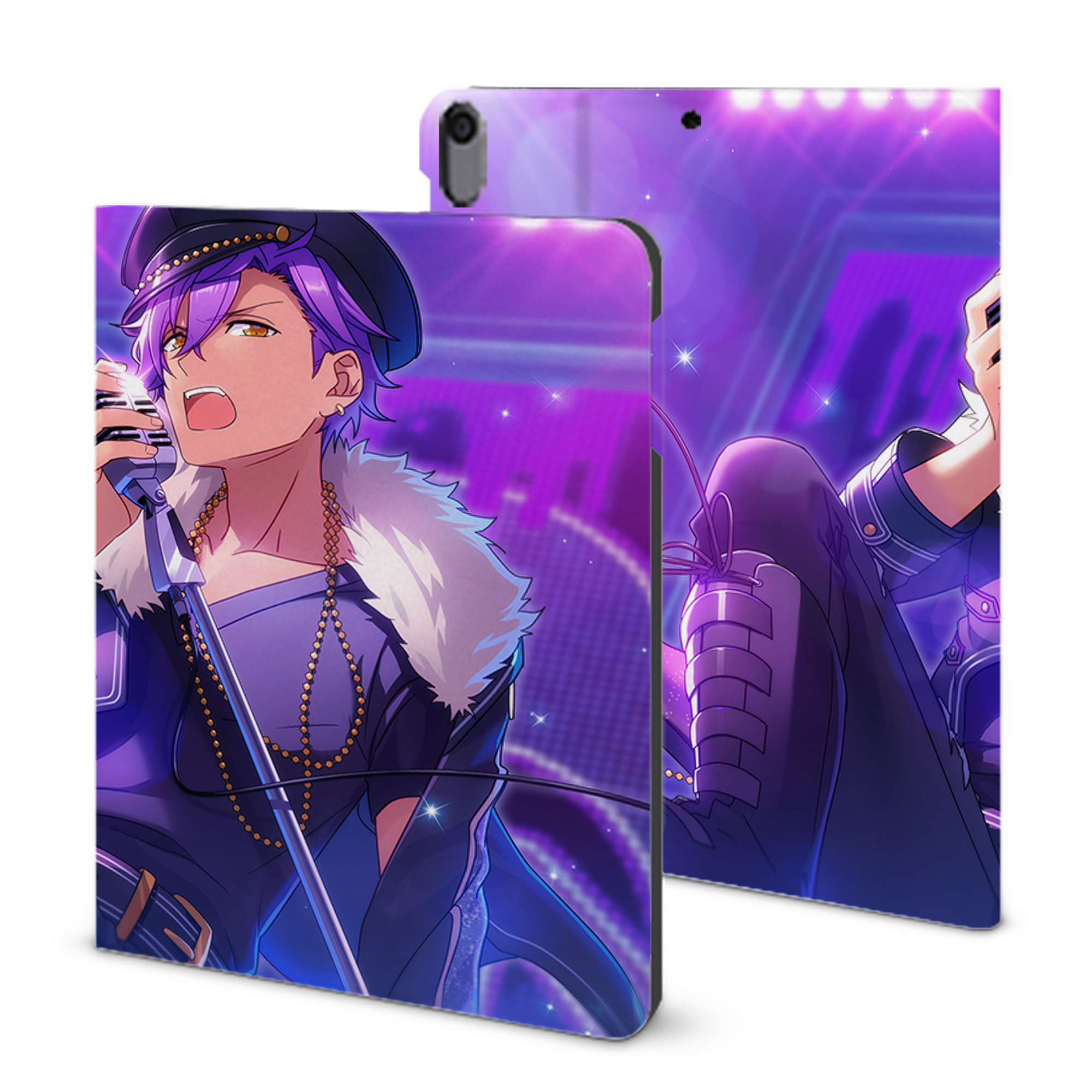 （画像用） あんさんぶるスターズ! Ensemble Stars IPad ケース ブック型 PUレザー TPU 耐衝撃 軽量 薄型 ペン収納なし 全面保護 IPad 各モデル対応